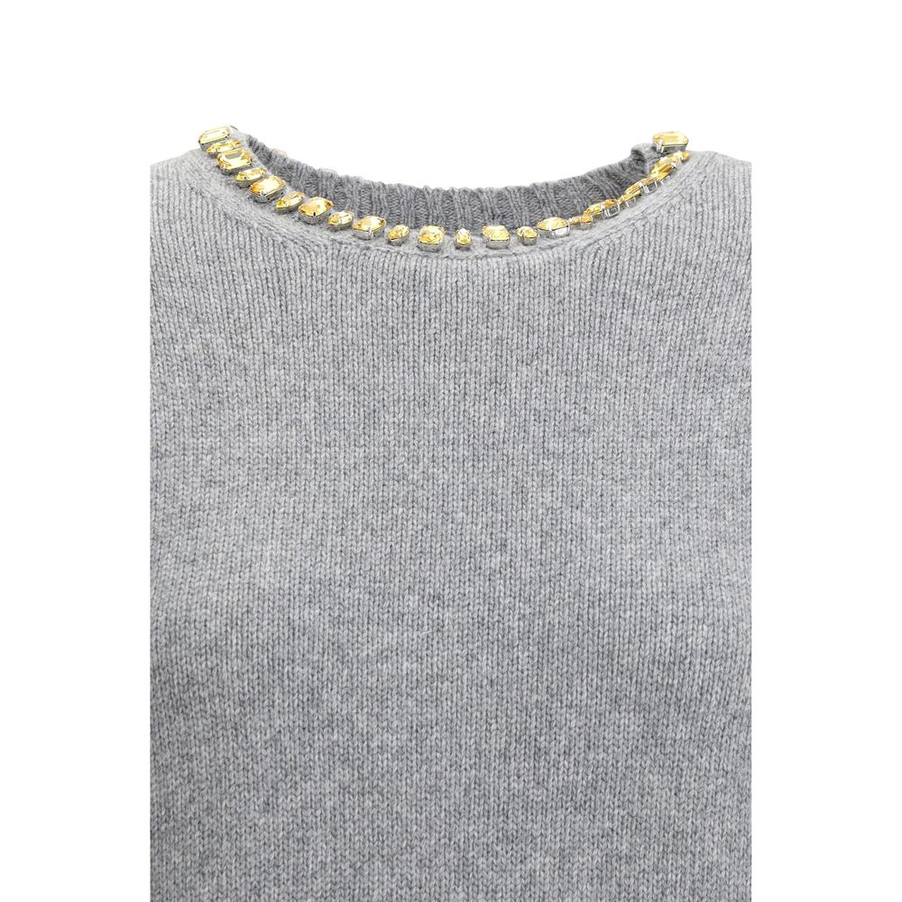 Prada Gray Fleece Wool Sweatshirt