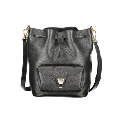 Bucket Handbag by Coccinelle for women in leather black & print features a ornamental silhouette, showcasing a secure , ample internal-pockets, and ornamental shoulder-strap & adjustable-strap for a sophisticated look.