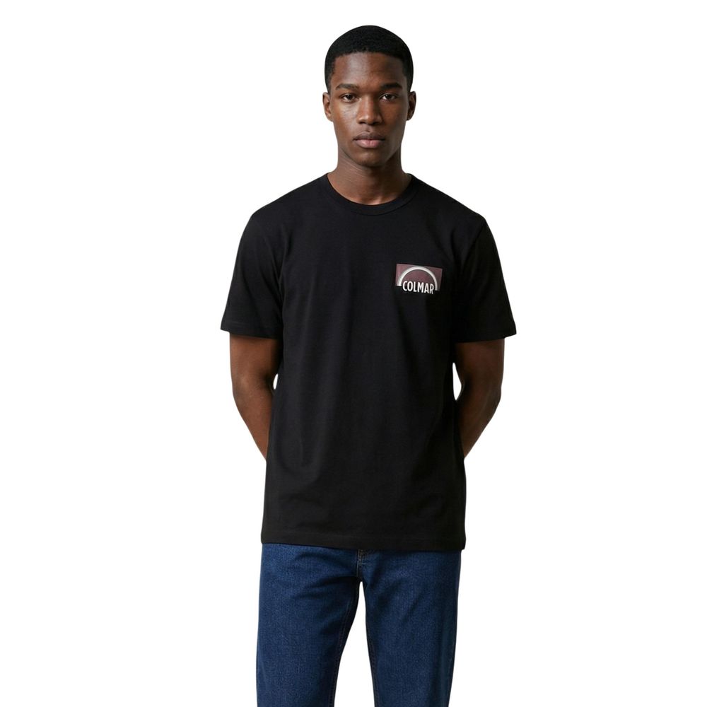 T-Shirt by Colmar Originals for men in cotton black features an on trend silhouette, perfectly showcasing a on trend and crew neckline for an elevated aesthetic.