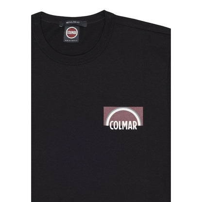 T-Shirt by Colmar Originals for men in cotton black showcases a dramatic silhouette, elegantly detailed with a dramatic crew neckline and for a truly dramatic finish.