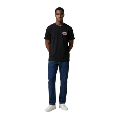 T-Shirt by Colmar Originals for men in cotton black showcases a dramatic silhouette, elegantly detailed with a dramatic and for a truly dramatic finish.