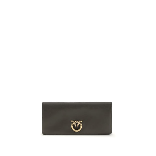 PINKO Bicolor Calf Leather Bos Taurus Clutch Bag