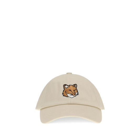 Maison Kitsuné Beige Cotton Cap (Baseball Hat)