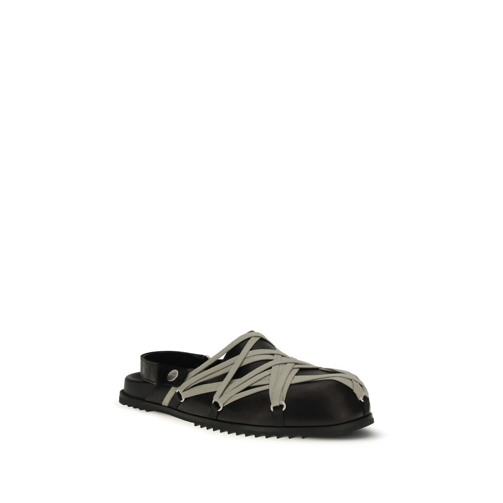 Rick Owens Black Calf Leather Bos Taurus Clogs
