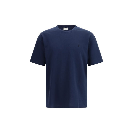 Saint Laurent Blue Cotton T-Shirt