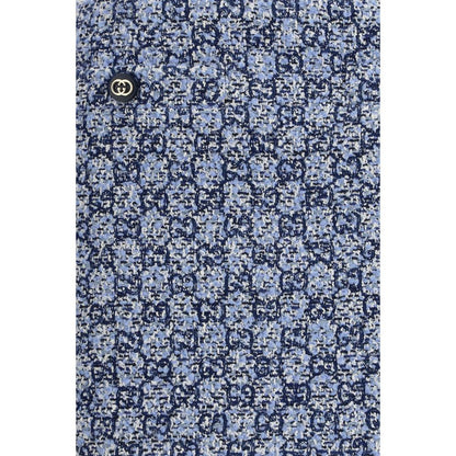 Gucci Blue Cotton Mini Skirt