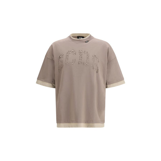 GCDS Brown Cotton T-Shirt