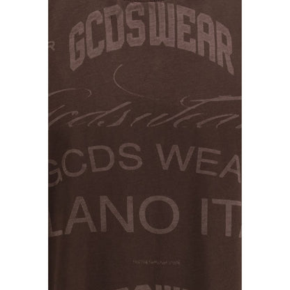 GCDS Brown Cotton T-Shirt