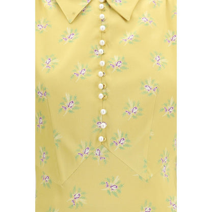 Alessandra Rich Bicolor Silk Casual Dress