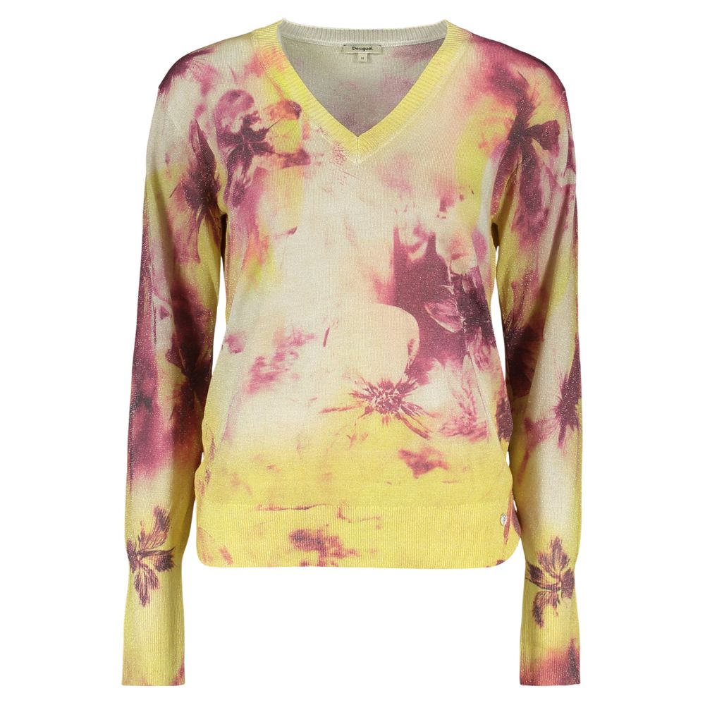 Sweatshirt by Desigual for women in polyamide polyester viscose yellow presents a smart casual silhouette, featuring a smart casual and for a sophisticated look.