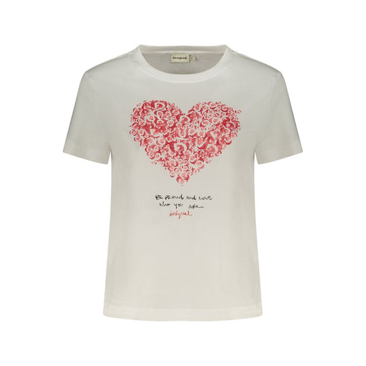 Desigual Bianco Cotton Women T-Shirt