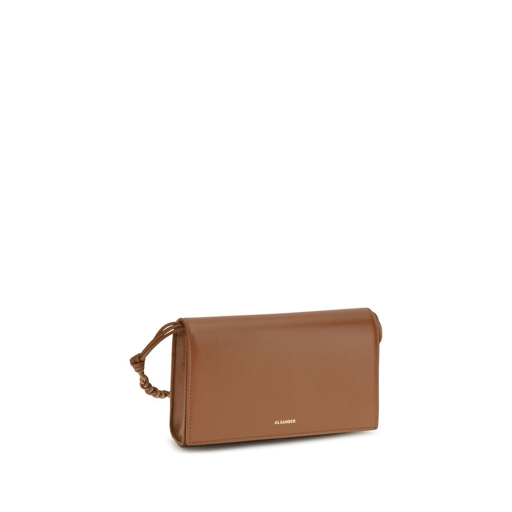 Jil Sander Brown Calf Leather Bos Taurus Wallet