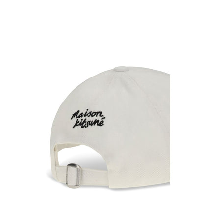 Maison Kitsuné White Cotton Cap (Baseball Hat)