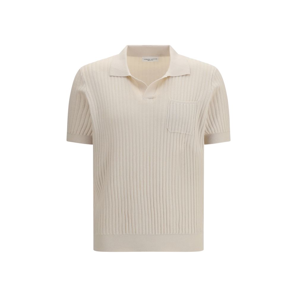 Roberto Collina Beige Cotton Polo Shirt