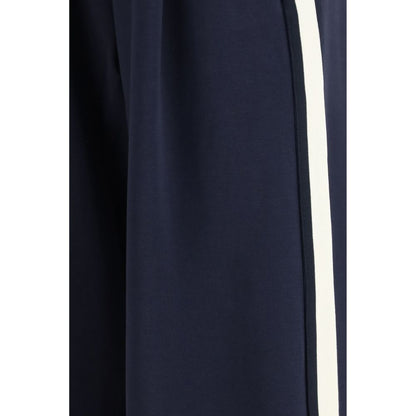 Max Mara Blue Cotton Casual Pants