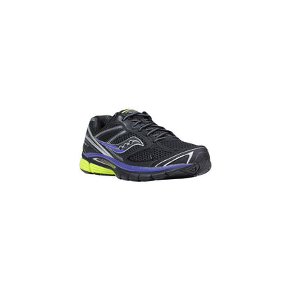 Sneakers by Saucony for men in polyethylene polurethane & mesh black features an sumptuous design from the Men's Athletic Polyethylene Polurethane & Mesh Sneakers collection, highlighting a sumptuous athletic style for a premium, high-fashion look.