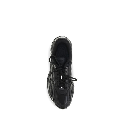 Athletic Sneakers by Reebok for men in polyester polyethylene & polyurethane black features an effortless chic silhouette, showcasing the signature athletic style of the Men's Athletic Polyester Polyethylene & Polyurethane Sneakers collection with a truly effortless chic finish.