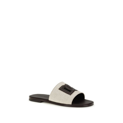 Dolce & Gabbana Beige Canvas Sandals