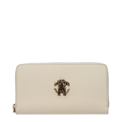 Roberto Cavalli Beige Leather Wallet