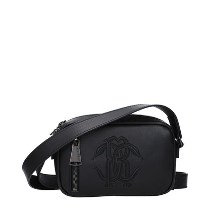 Roberto Cavalli Black Leather Crossbody Bag