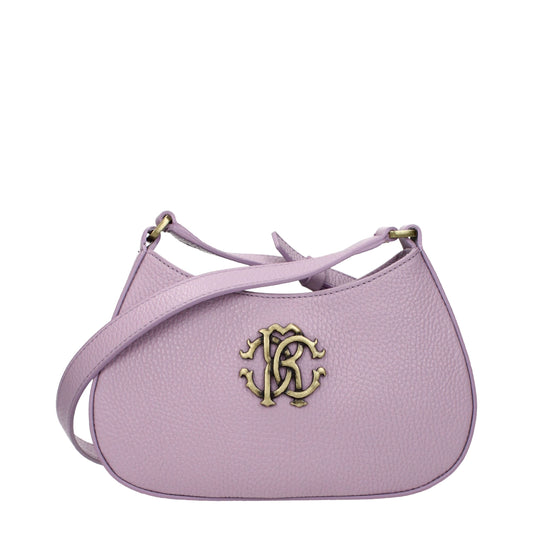 Roberto Cavalli Pink Leather Crossbody Bag