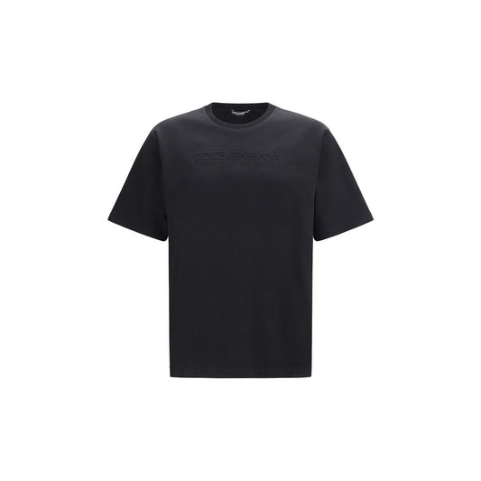 Dolce & Gabbana Black Cotton T-Shirt