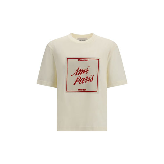 Ami Paris Beige Cotton T-Shirt