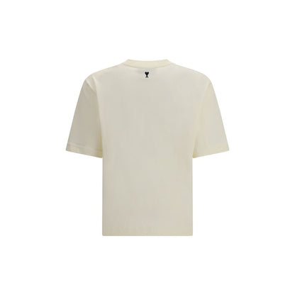 Ami Paris Beige Cotton T-Shirt