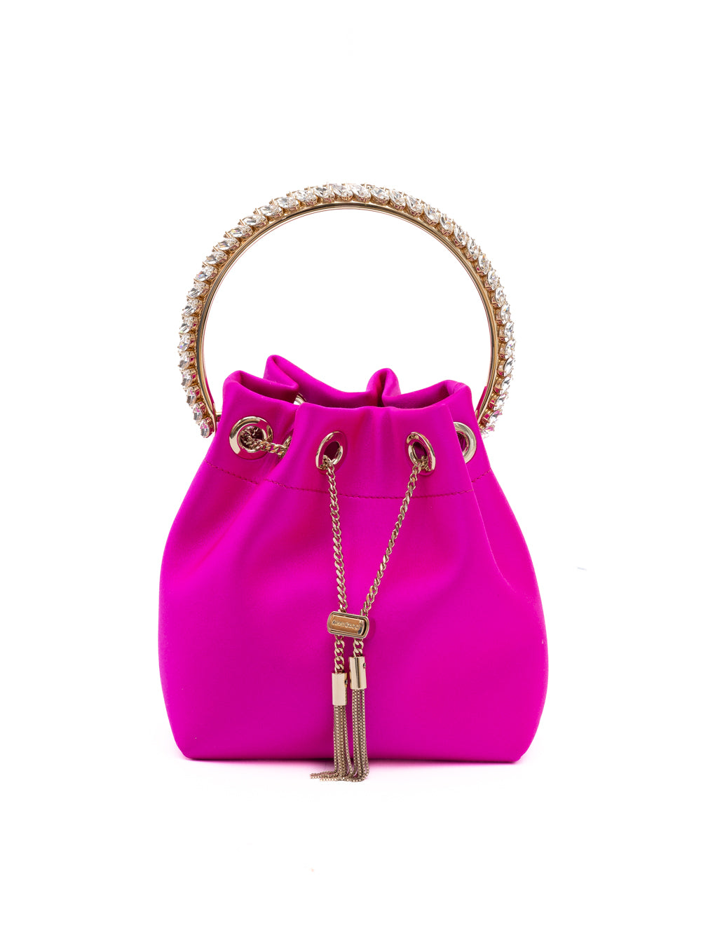 Jimmy Choo Fuchsia Bon Bon Satin Bucket