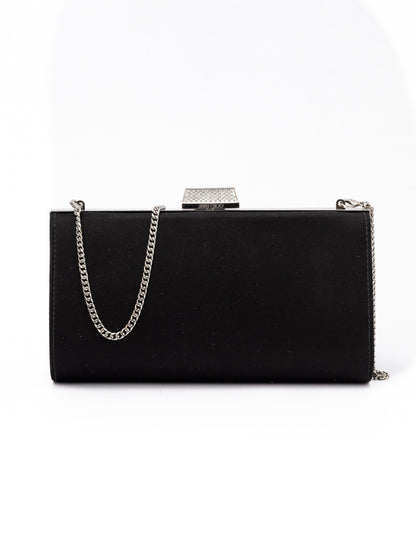 Jimmy Choo Black Satin Crossbody Bag