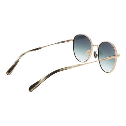 Sunglasses by Scotch & Soda for women in gold showcases a ethereal silhouette, featuring gold coloured frame full-rim panto frame design with gradient category-3-dark-tint lens for a ethereal finish.