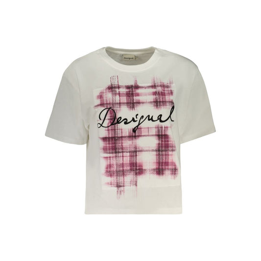 Desigual Bianco Cotton Woman T-Shirt