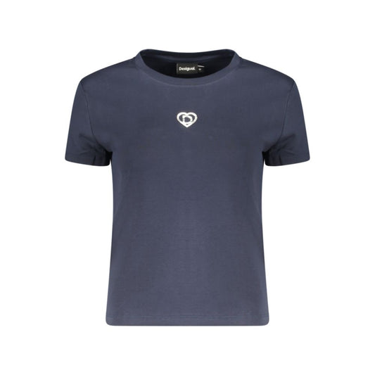 Desigual Blu Cotton Women T-Shirt