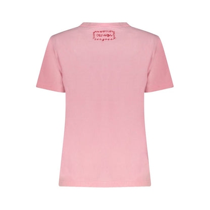 Desigual Pink Cotton Women T-Shirt