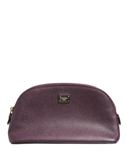Dolce & Gabbana Calfskin Leather Card Case - Purple