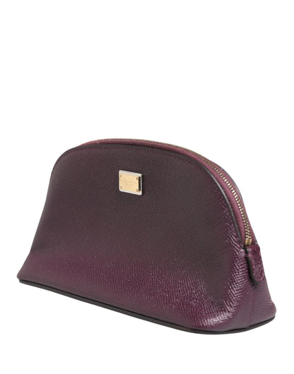Dolce & Gabbana Calfskin Leather Card Case - Purple