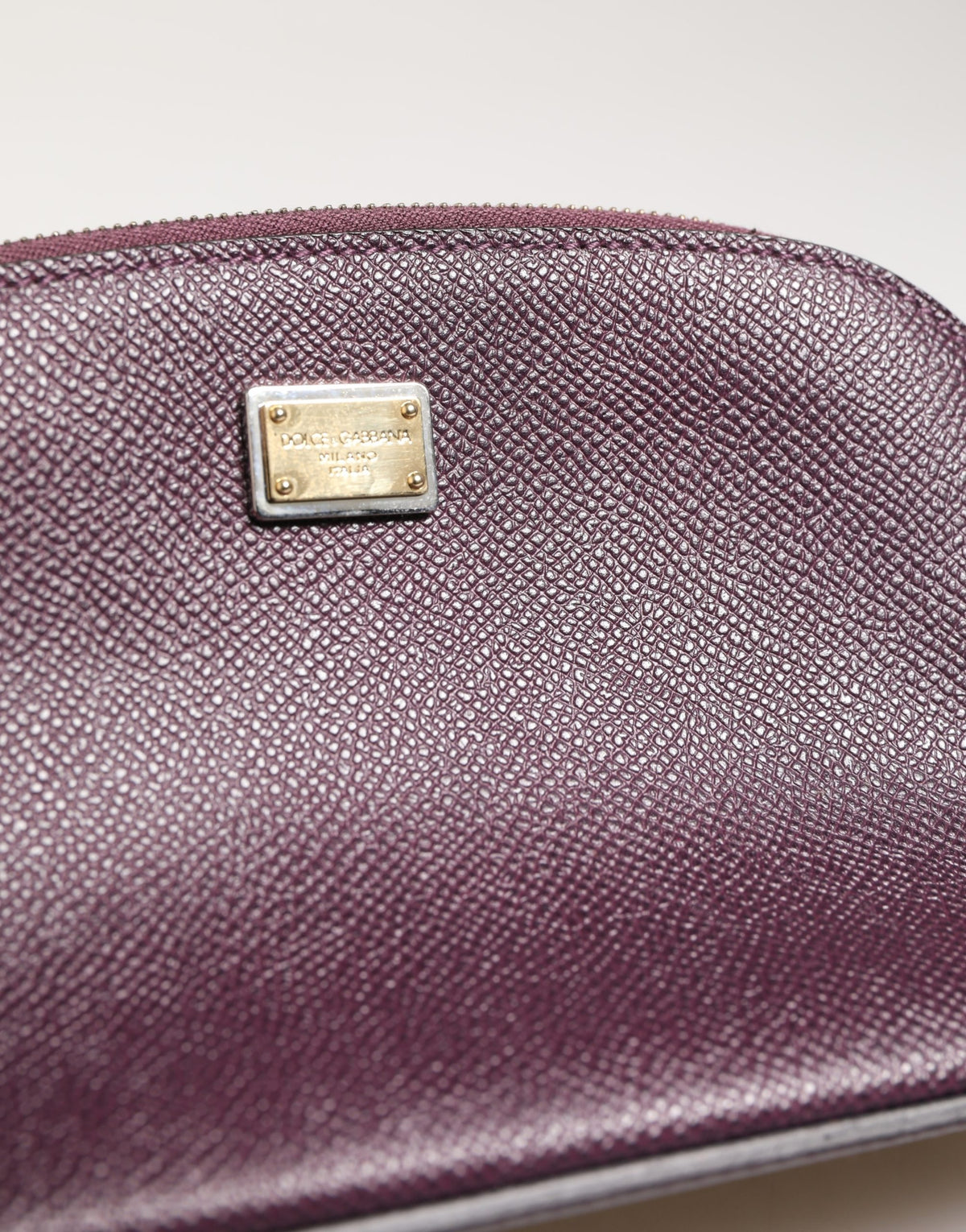 Dolce & Gabbana Calfskin Leather Card Case - Purple
