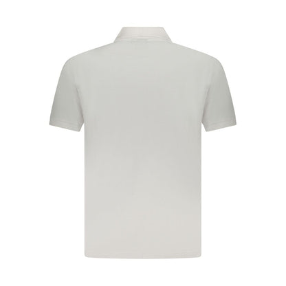 U.S. Grand White Cotton Men Polo Shirt