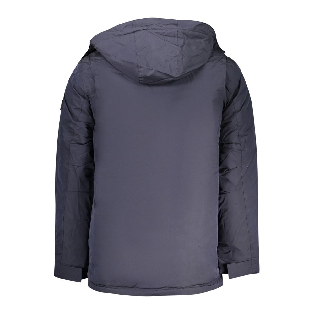 U.S. Grand Blue Polyester Men's Parka Jacket