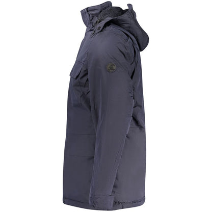 U.S. Grand Blue Polyester Men's Parka Jacket