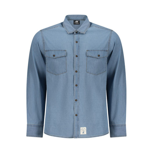 Polo Shirt by U.S. Grand Polo for men in denim cotton azzurro & signature features a eye catching silhouette, showcasing a refined and for a eye catching finish.