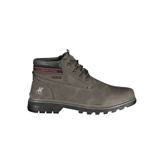 Lace-Up Ankle Boots by U.S. Grand Polo for men in polyester & polyurethane gray & print features an performance-driven Men's Polyester & Polyurethane Lace-Up Ankle Boots silhouette, defined by a sophisticated and a performance-driven .