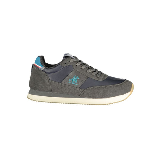 Athletic Sneakers by U.S. Grand Polo for men in polyester & polyurethane blue features an architectural silhouette from the Heart Men's Athletic Polyester & Polyurethane Sneakers collection, showcasing a architectural athletic style for a architectural look.