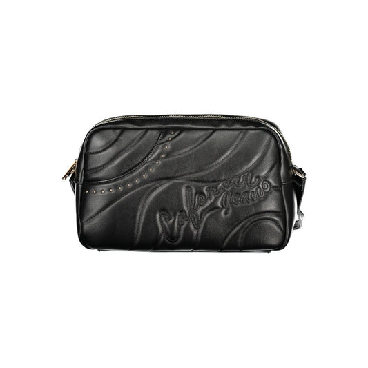 Shoulder Handbag by Cafenoir for women in polyurethane black features a refined silhouette, showcasing a secure zipper, organized external-pockets & internal-pockets, and versatile shoulder-strap & adjustable-strap for a refined finish.