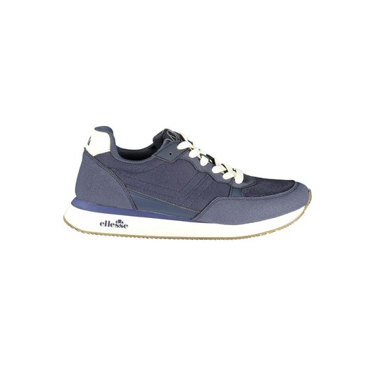 Athletic Sneakers by Ellesse for men in polyester & polyurethane blue presents a sleek silhouette, perfectly capturing the athletic style essence of City Essence Men's Athletic Polyester & Polyurethane Sneakers with its sleek design and premium finish.