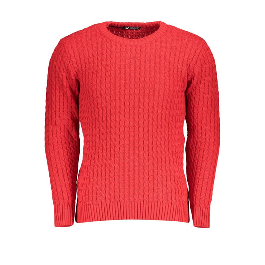 Sweatshirt by U.S. Grand Polo for men in acrylic red showcases a slouchy chic silhouette, artfully detailed with a slouchy chic crew neckline and for a slouchy chic finish.