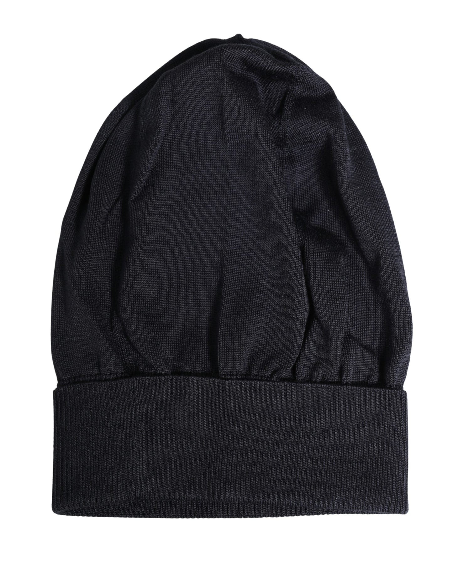 Dolce & Gabbana Black Solid Wool Knitted Winter Beanie Cap Hat