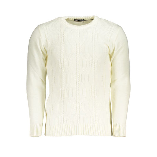 Sweatshirt by U.S. Grand Polo for men in acrylic white features an exquisite silhouette, showcasing and crew neckline details for a exquisite look.