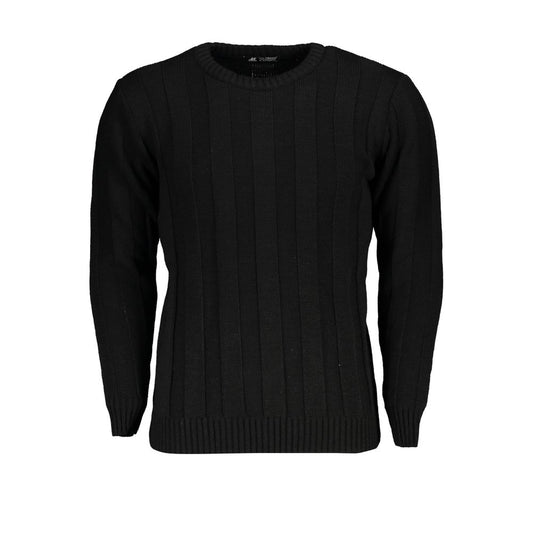 Sweatshirt by U.S. Grand Polo for men in acrylic black features an exquisite silhouette, showcasing and crew neckline details for a exquisite look.