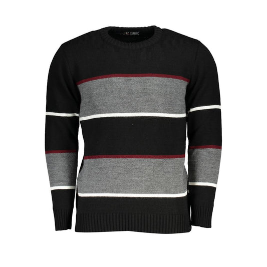 Sweatshirt by U.S. Grand Polo for men in acrylic black presents a smart casual silhouette, featuring a smart casual crew neckline and for a sophisticated look.